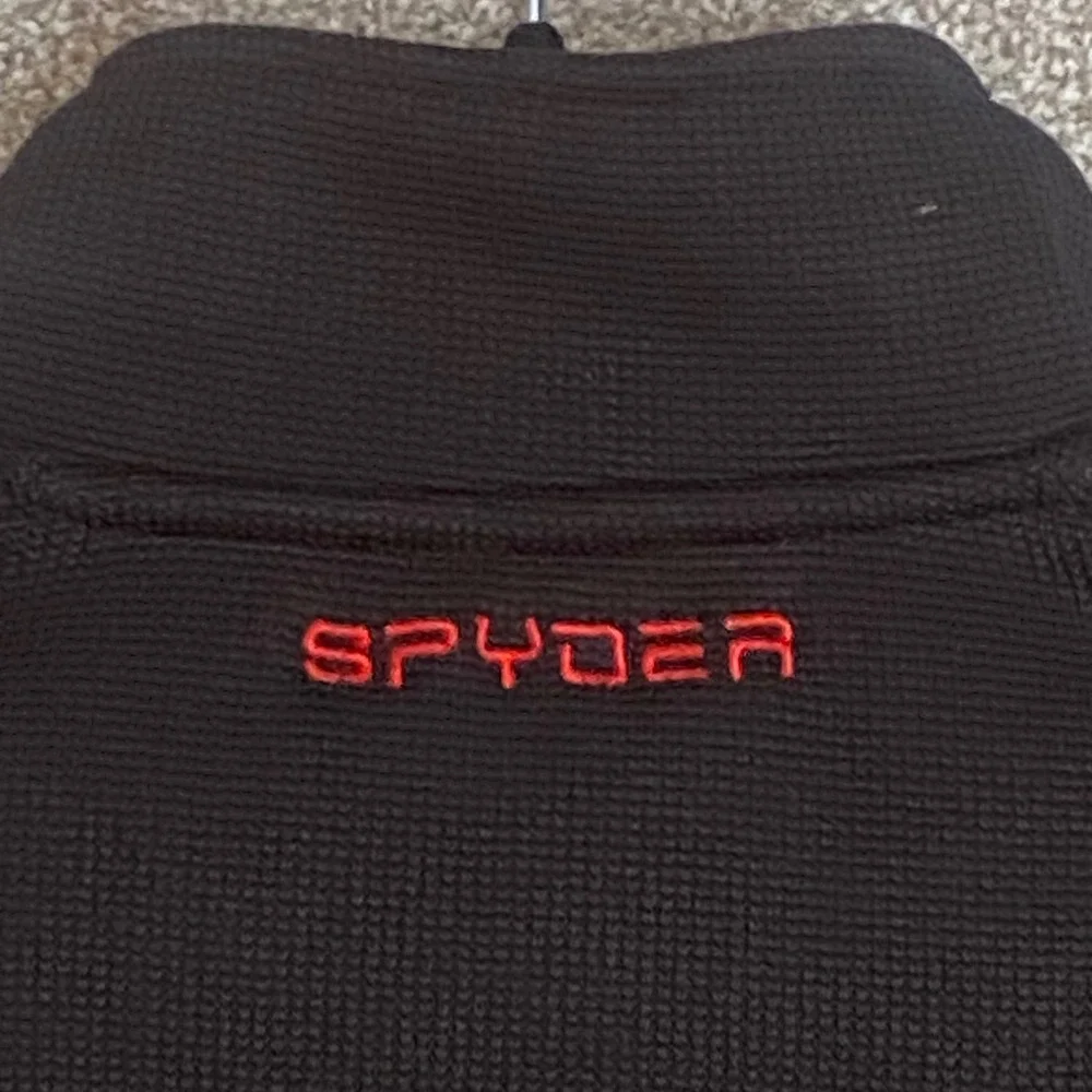 Spyder Mens Black 1/4 Zip Pullover Fleece Jacket Size L - Picture 5 of 9